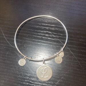 Alex and Ani Silver L Initial Charm Bracelet